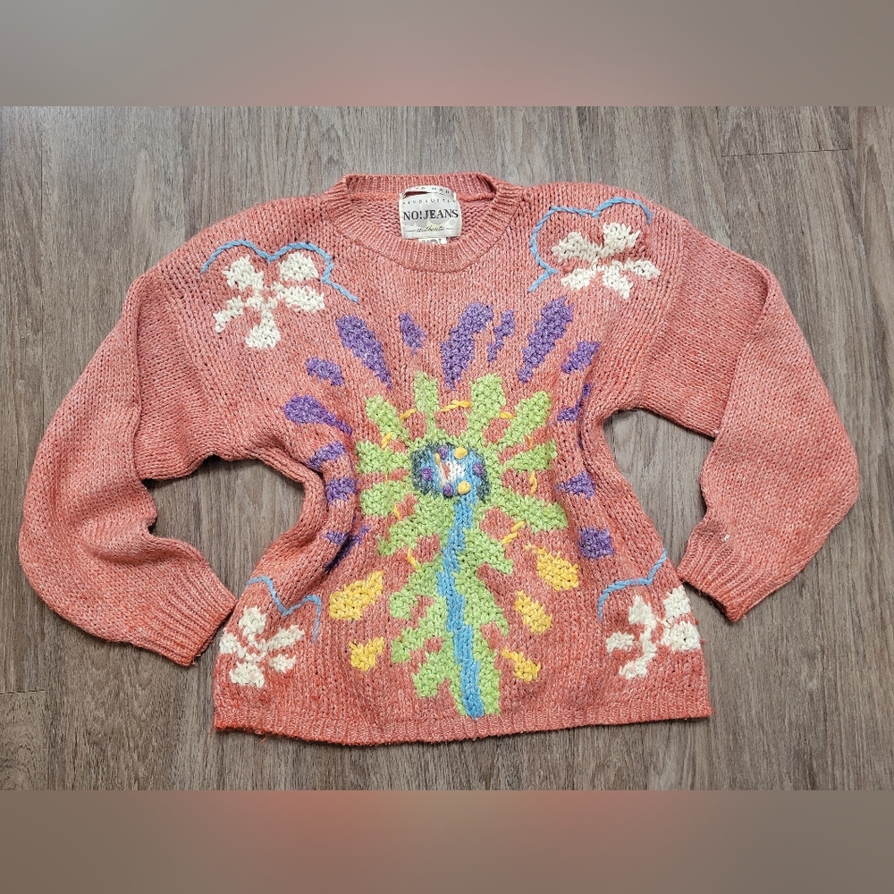 Vintage Multicolor Floral Sweater